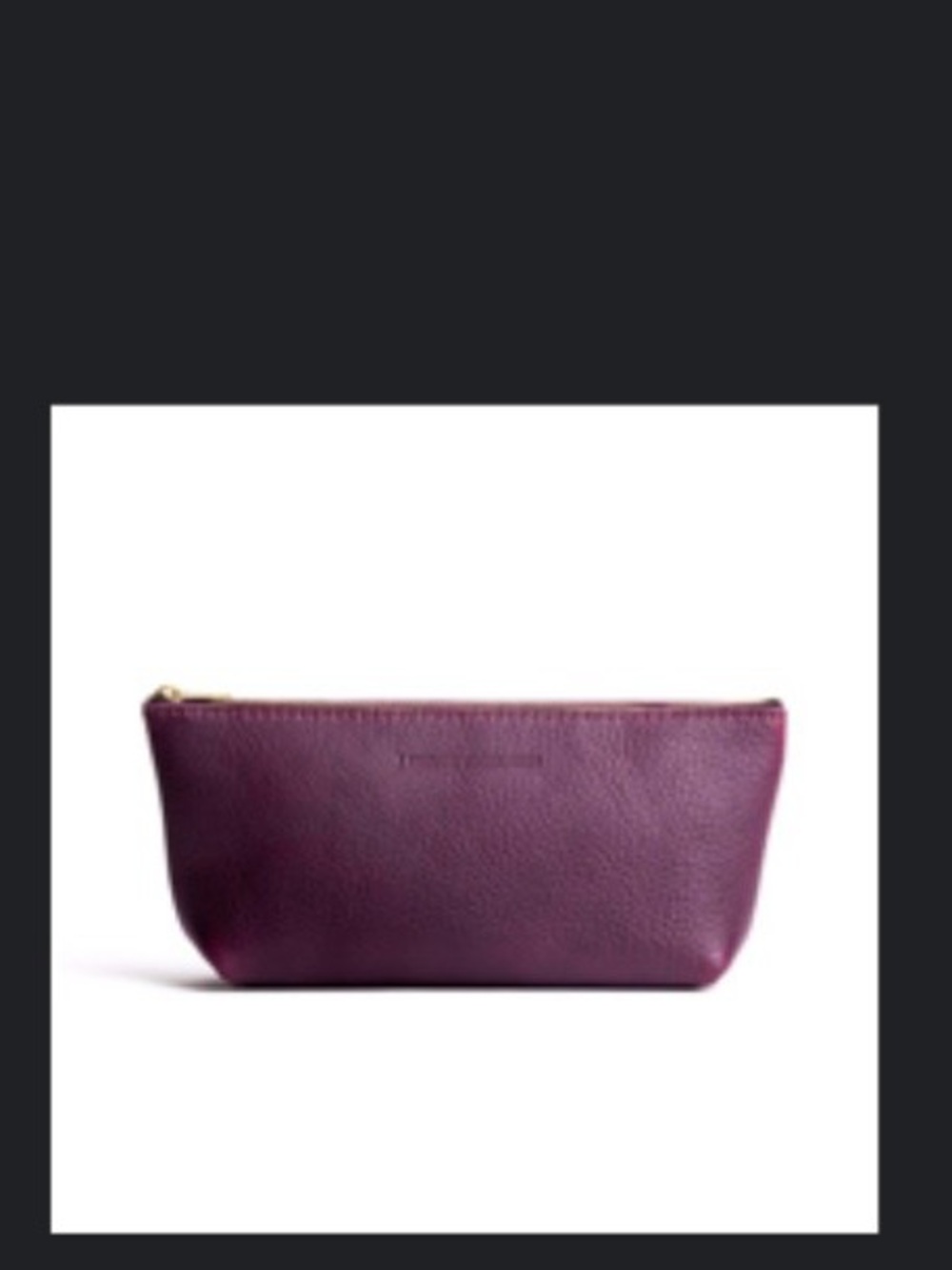 Portland Leather Goods Makeup Bag Merlot Leather
